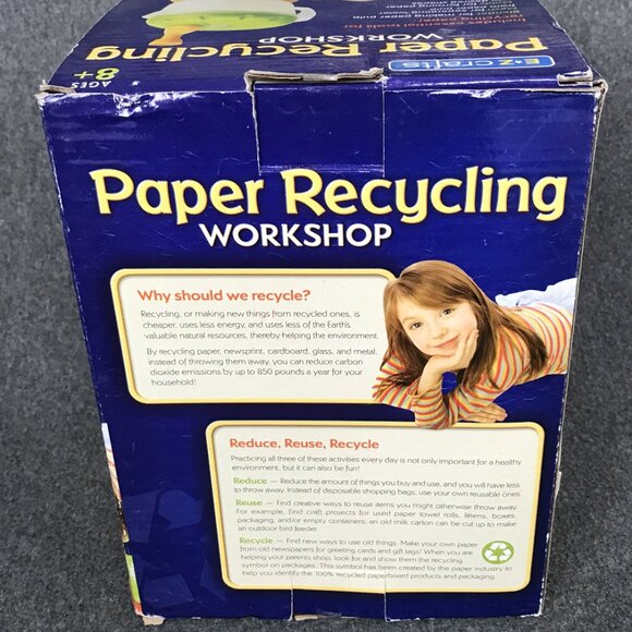 NEW! E-Z Crafts Paper Recycling Workshop / Mold Paper Into Many Shapes / Ages 8+ - Picture 2 of 2